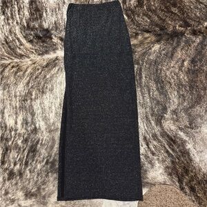 Double Zero Black Sparkle Maxi Skirt